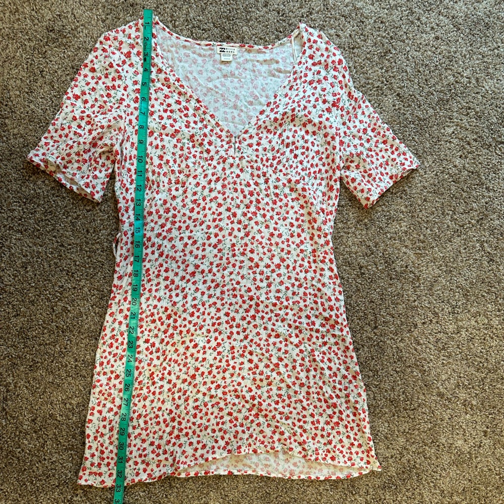 Billabong Red and White Floral Sun Dress
